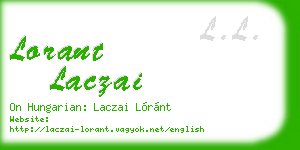 lorant laczai business card